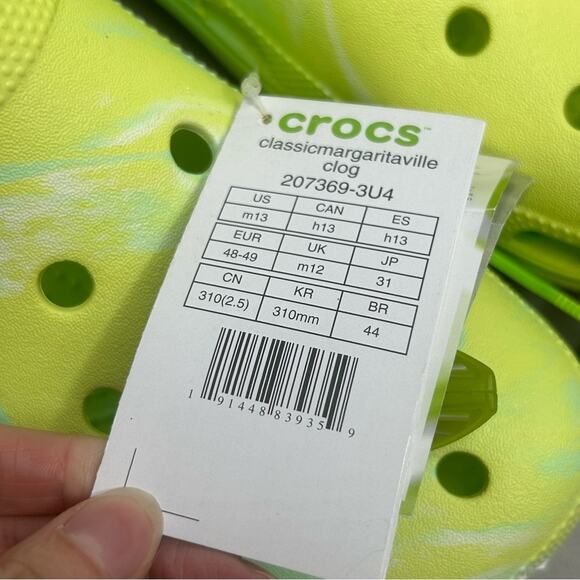 Crocs Classic Limited Edition Margaritaville Lime Zest Clog Shoe Men Size 13 NWT main image 7